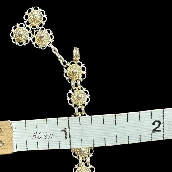 Cuttacki Tarkasi in Orissa Filigree Bracelet 7 inches - Picture 4 of 16